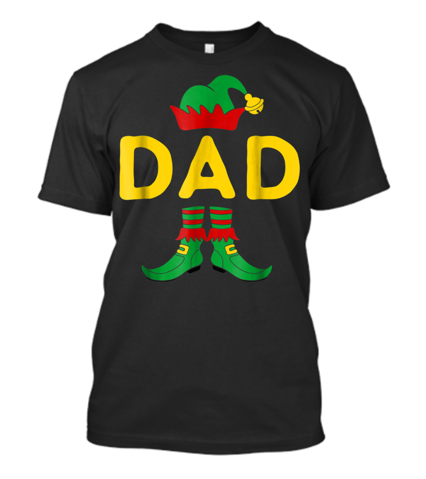 Dad Elf Christmas Hat And Shoes T-Shirt