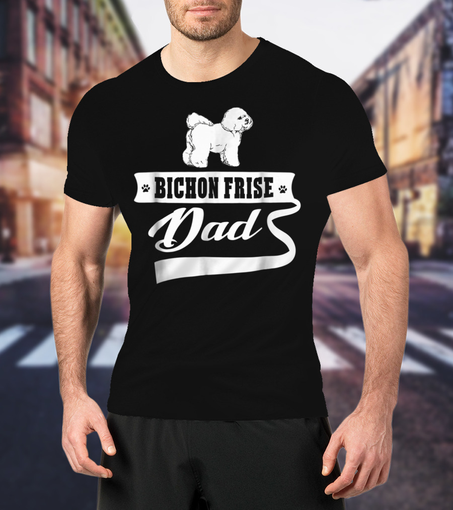 Bichon Frise Dad Mens Animal Dogs T-Shirt