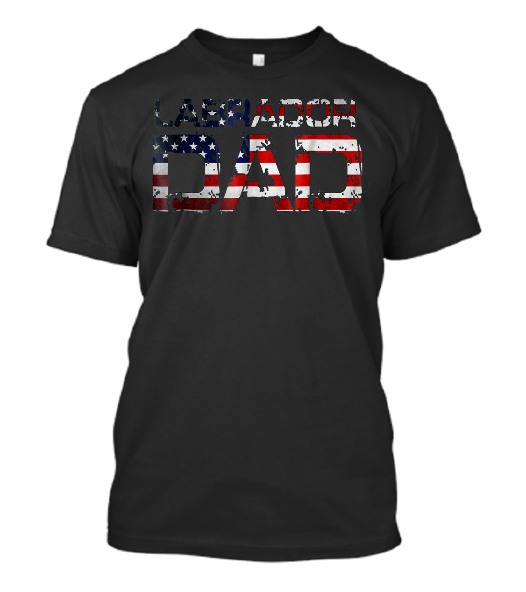 Labrador Dad American Flag Best Cute Cool Dad T-Shirt