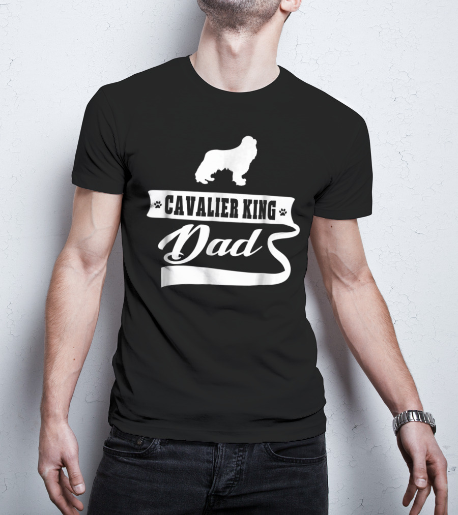 Cavalier King Dad Mens Animal Dogs T-Shirt
