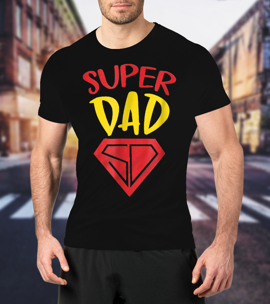 Fathers Day Super Dad SD Symbol A Dads Life Matters T-Shirt