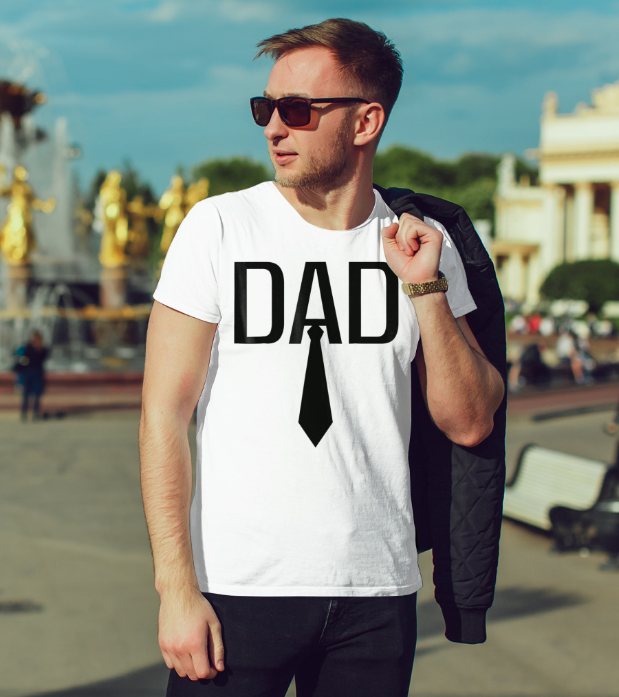 Dad Tie Design Family Papa Dad Son Daughter T-Shirt