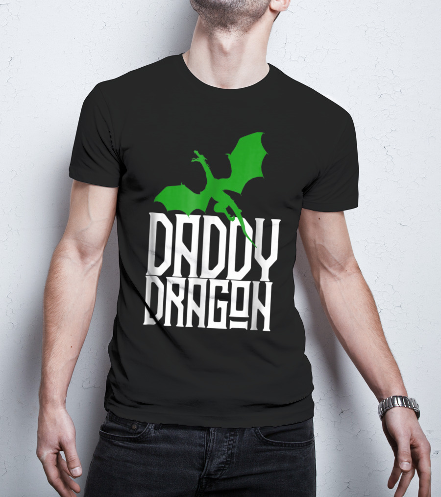 Daddy Dragon Green Matching Family Dad Father75 T-Shirt