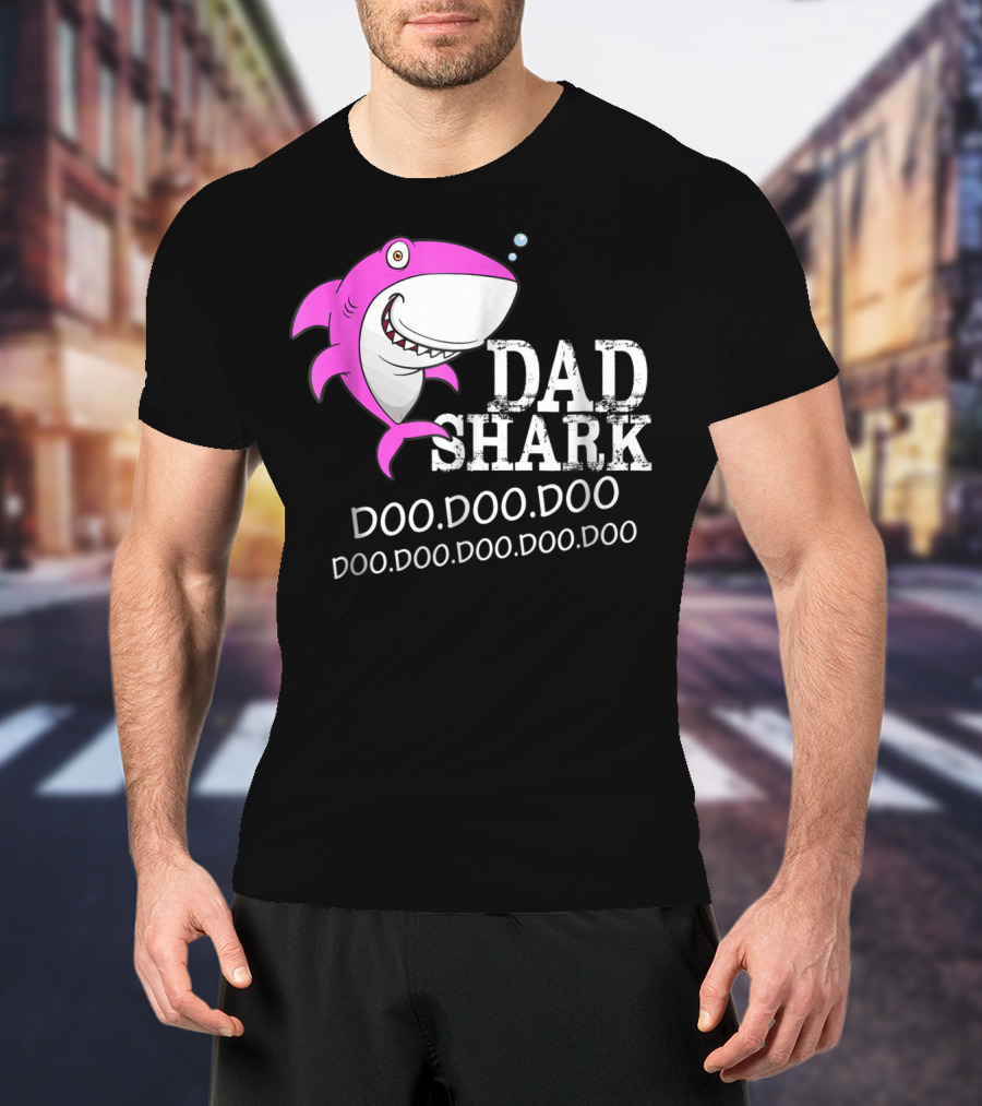 Dad Shark Doo Doo Doo Halloween Christmas Family Shark T-Shirt