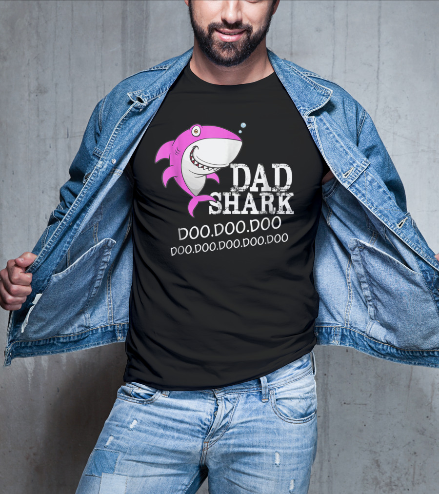 Dad Shark Doo Doo Doo Halloween Christmas Family Shark T-Shirt