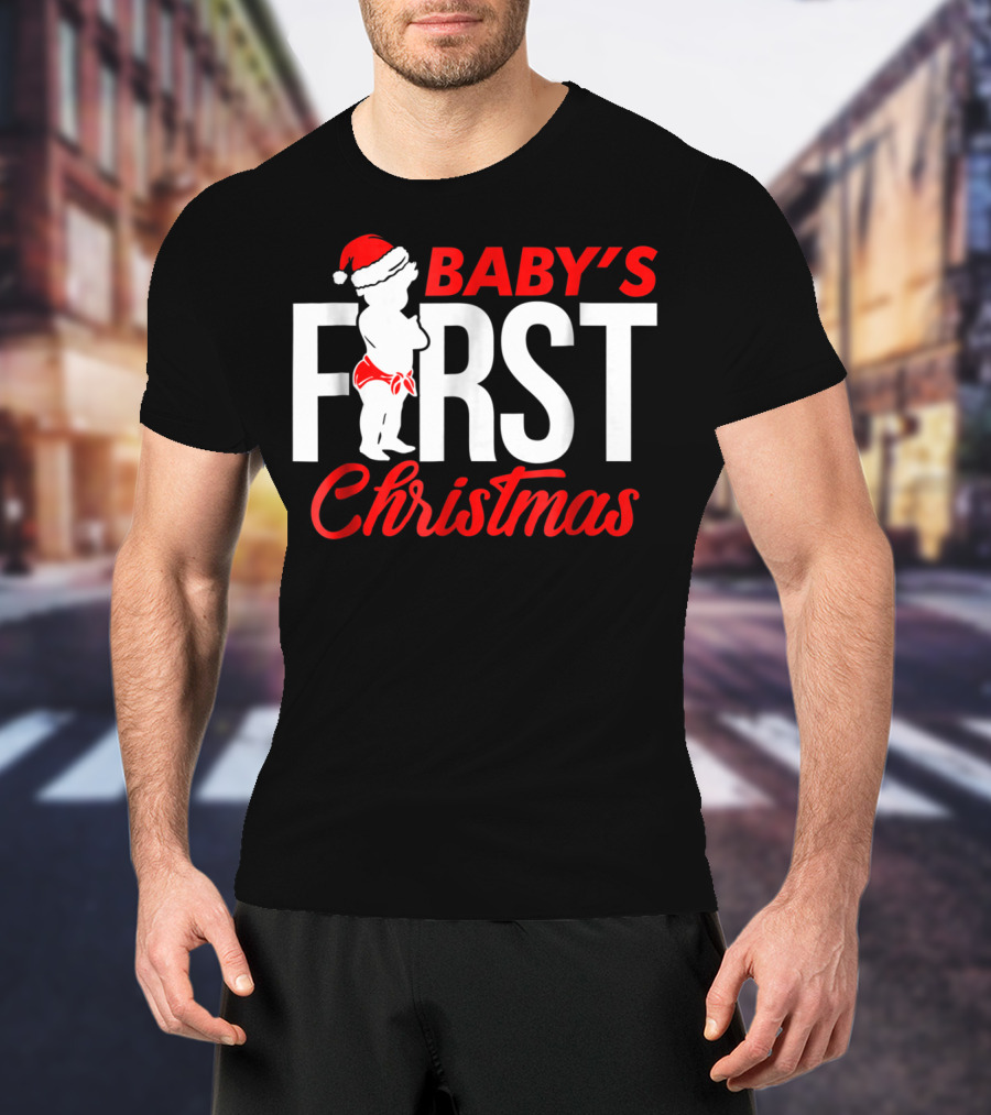 Baby's First Christmas Sister Family Grandma T-Shirt