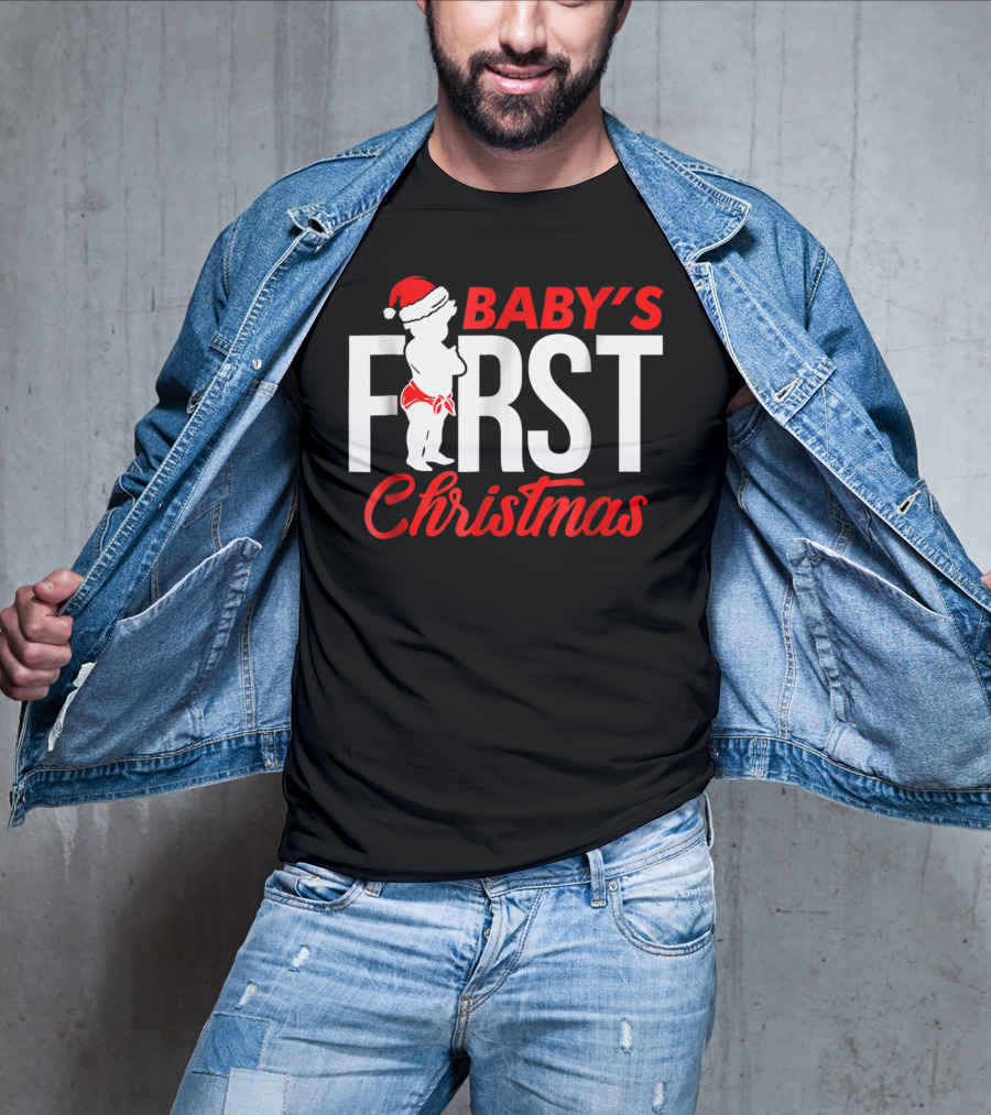 Baby's First Christmas Sister Family Grandma T-Shirt
