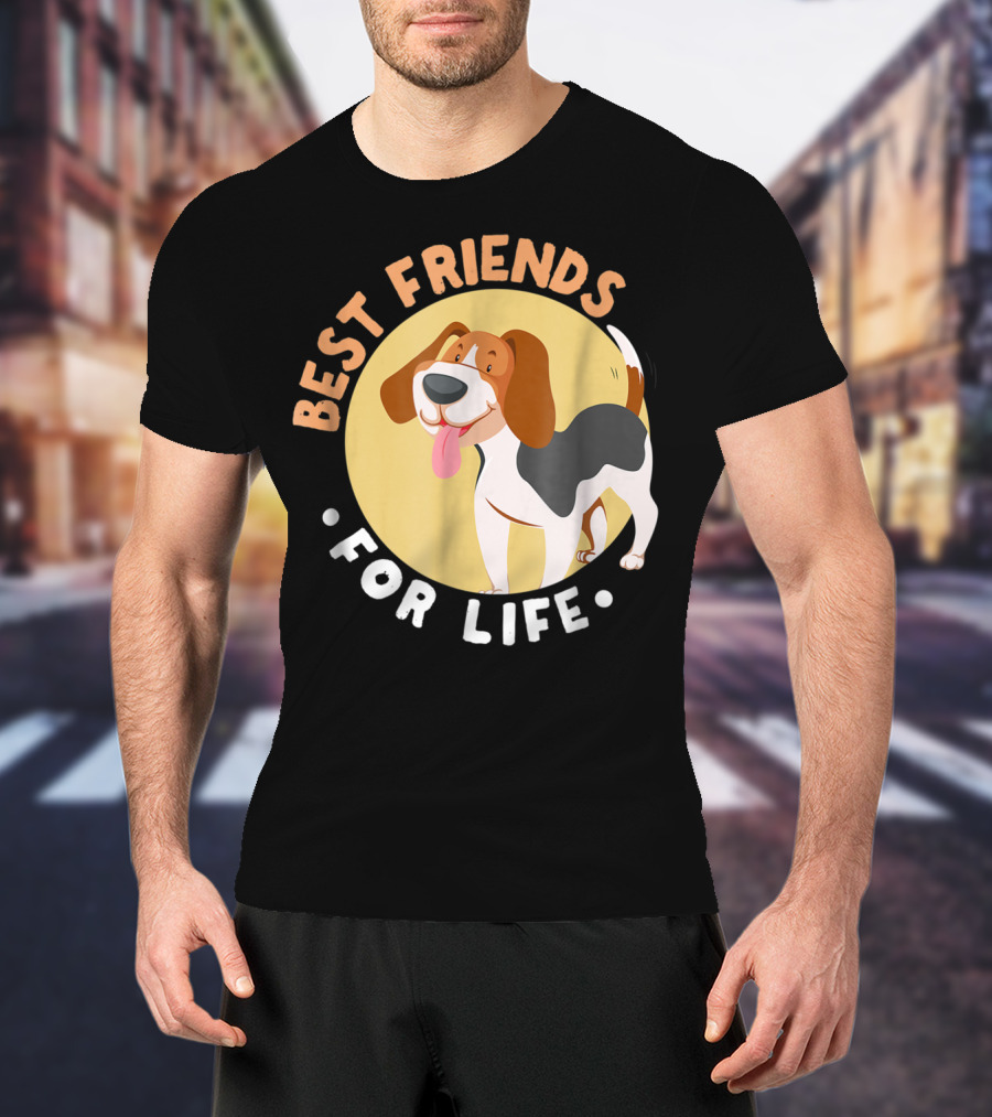 Best Friends For Life Beagle Dad Funny T-Shirt