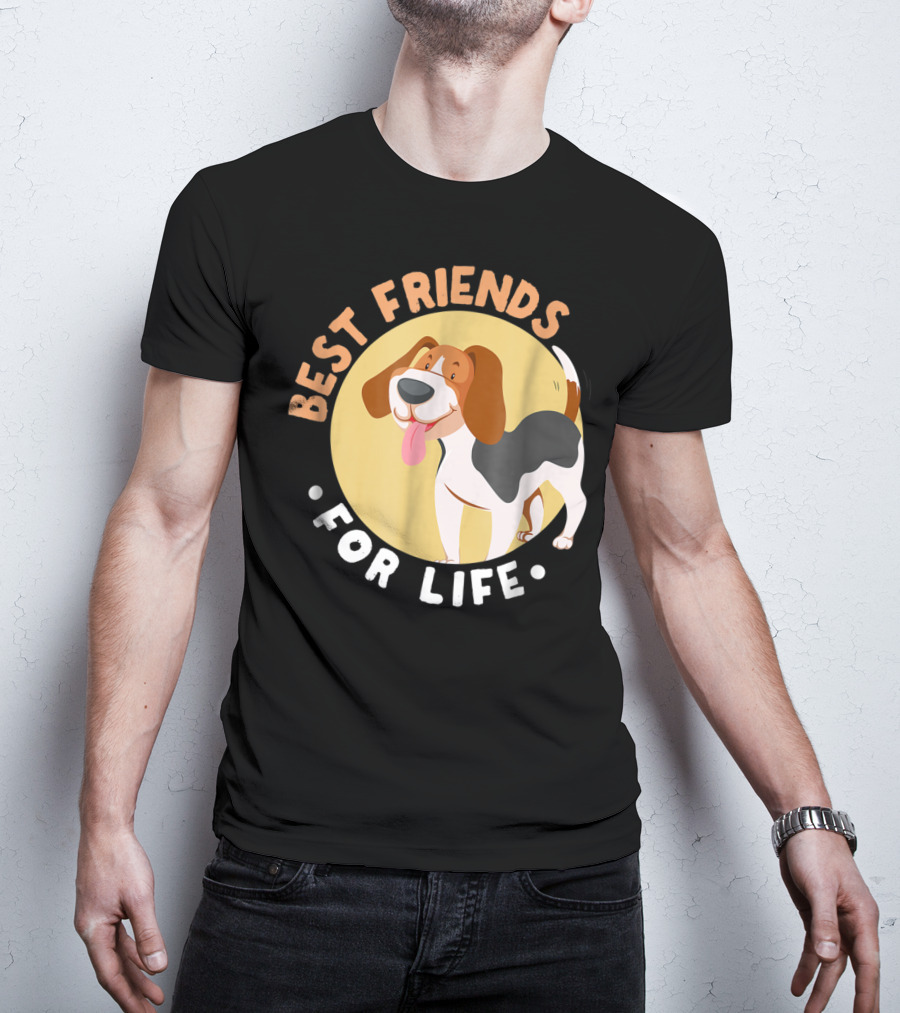 Best Friends For Life Beagle Dad Funny T-Shirt