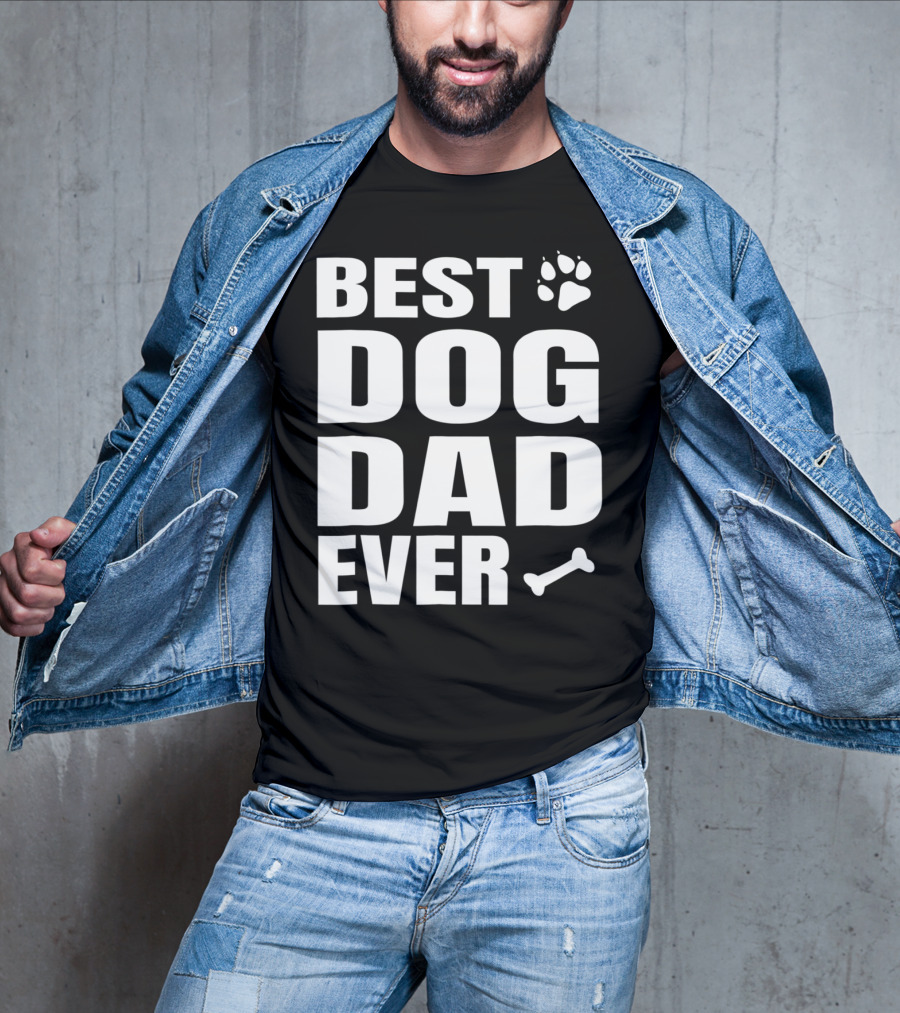 Best Dog Dad Ever Paw Bone Distressed Idea61 T-Shirt