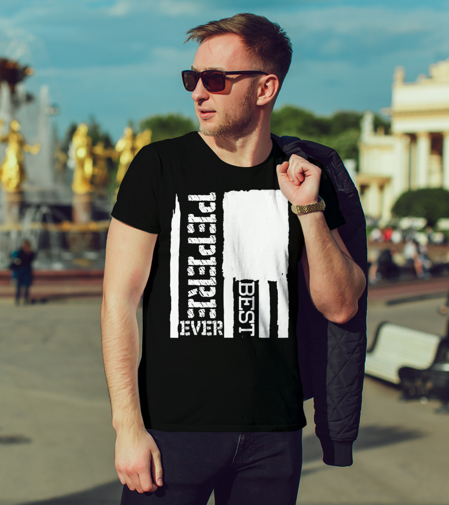 Best Pepere Ever Distressed Flag T-Shirt