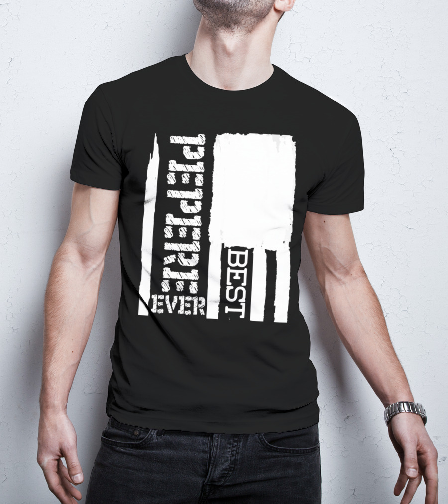 Best Pepere Ever Distressed Flag T-Shirt