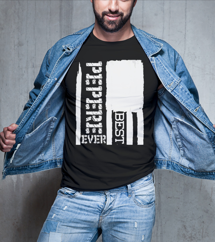 Best Pepere Ever Distressed Flag T-Shirt