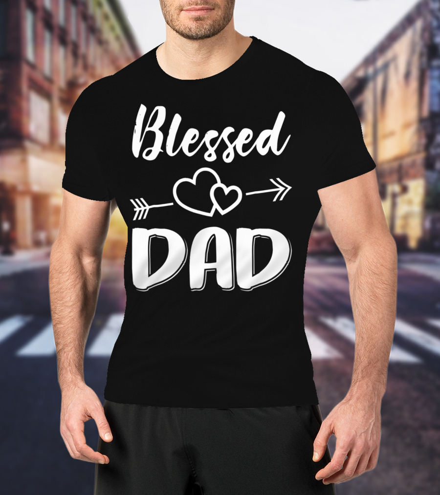 Blessed Dad Heart Arrow T-Shirt