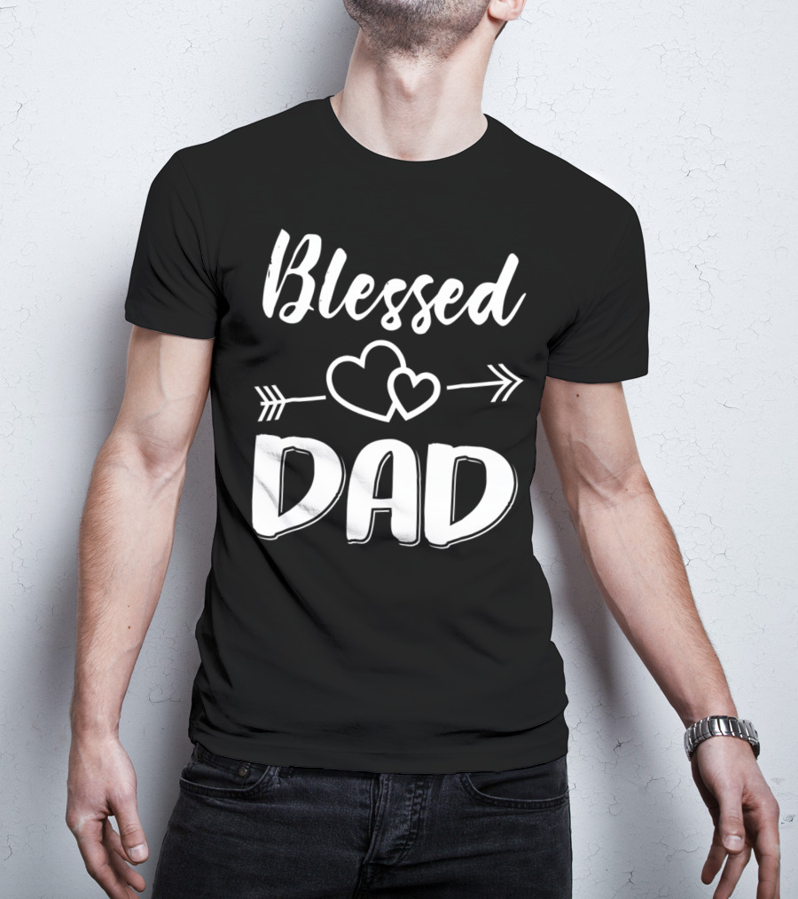 Blessed Dad Heart Arrow T-Shirt