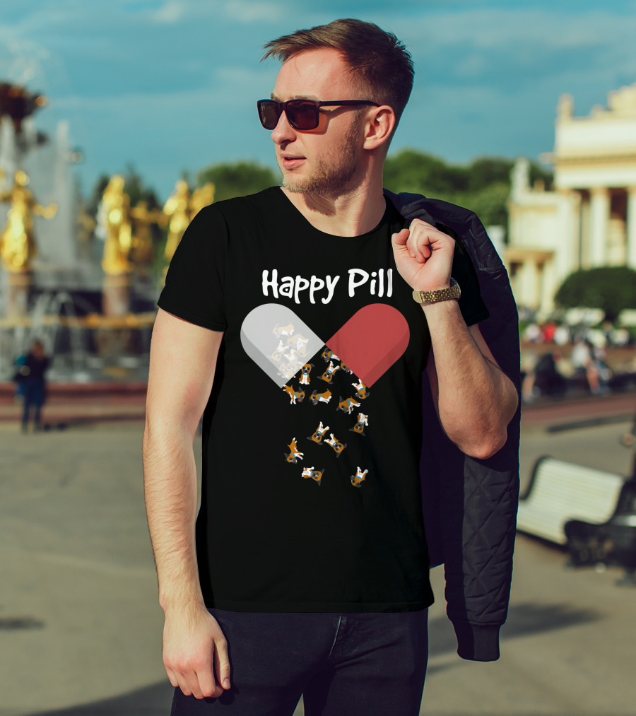 Happy Pill Boxer Dog Cute53 T-Shirt
