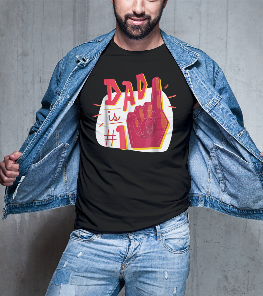 Dad Is #1 Finger Point Gesture T-Shirt
