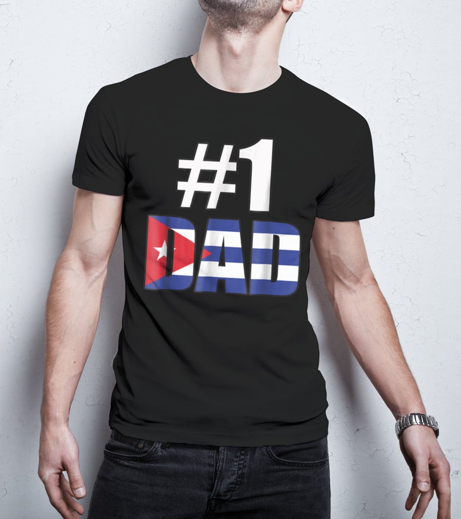 1 Dad Cuba Flag T-Shirt