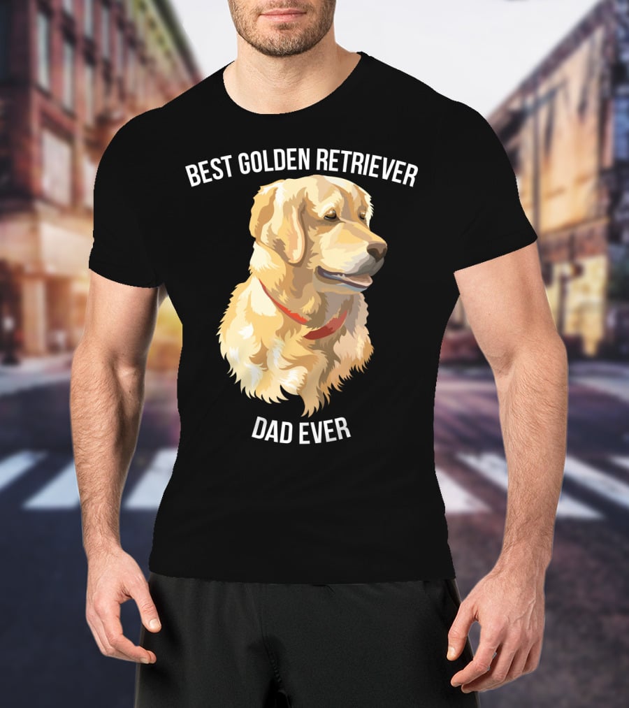 BEST GOLDEN RETRIEVER DAD EVER Retriever Dog Mens77 T-Shirt