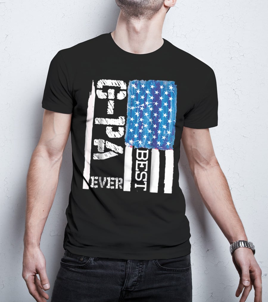 Best GPa Ever Distressed American Flag Best T-Shirt