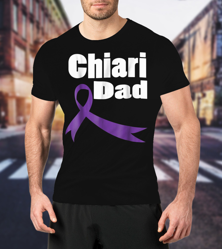 Chiari Malformation Dad Awareness Purple T-Shirt