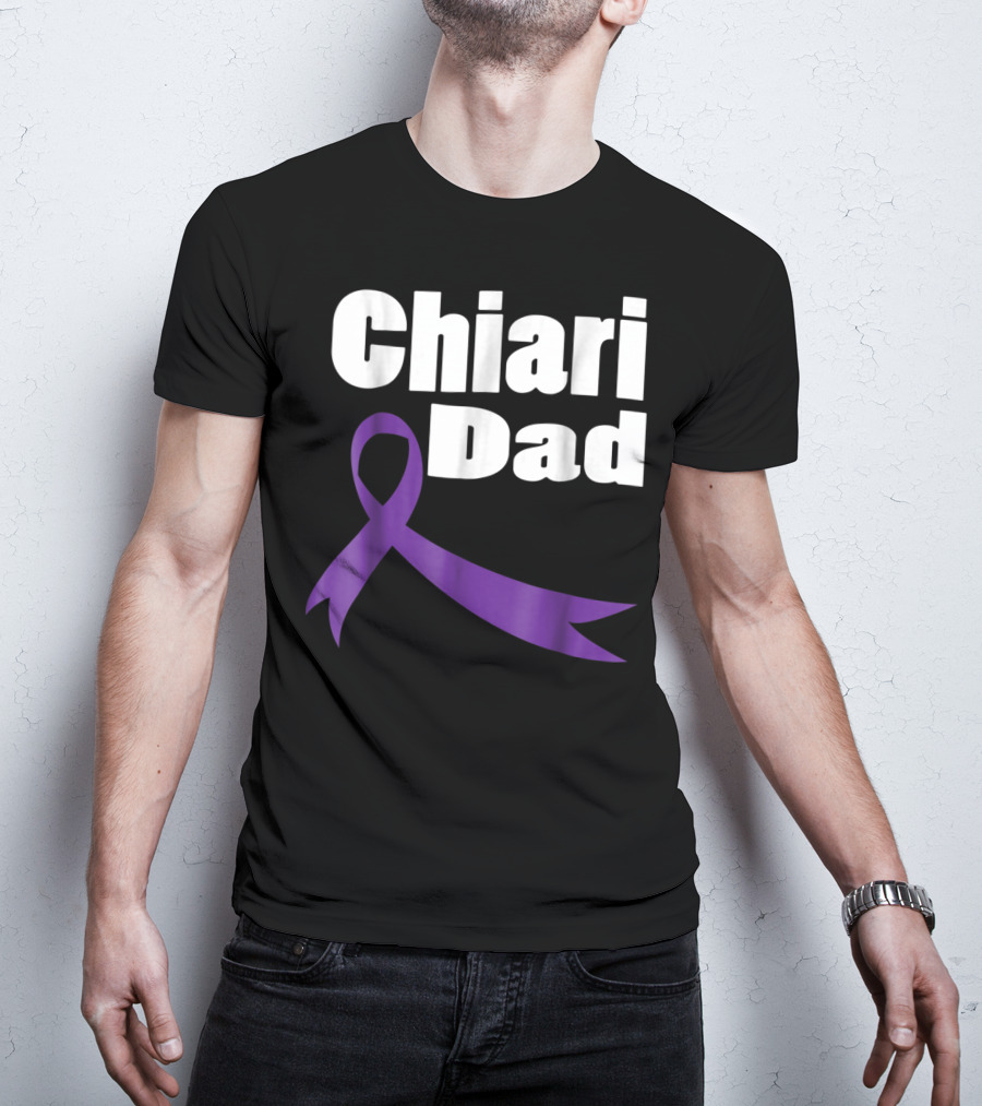 Chiari Malformation Dad Awareness Purple T-Shirt