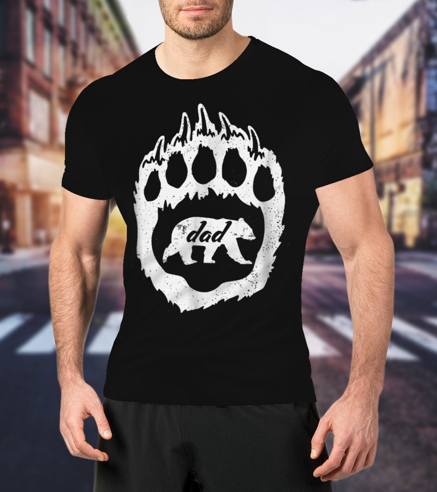 Dad Bear Paw52 Graphic With Bear T-Shirt