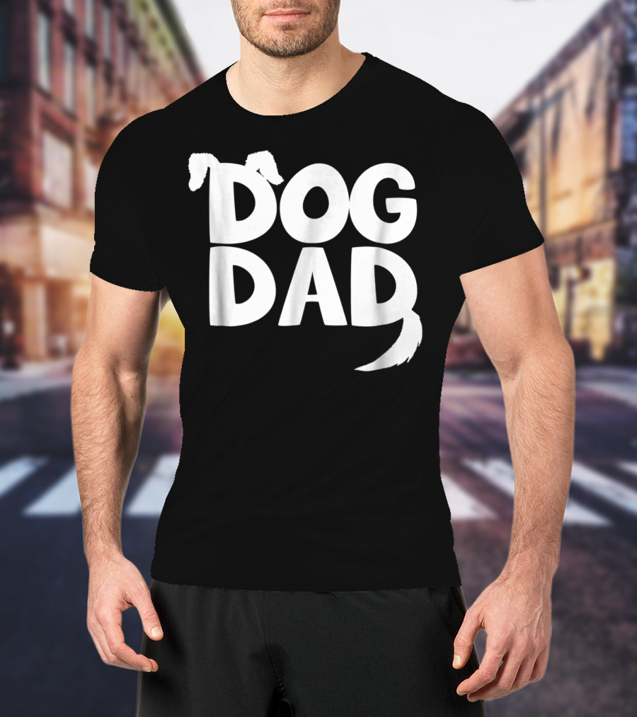Dog Dad Fun Dog Ears Tail T-Shirt