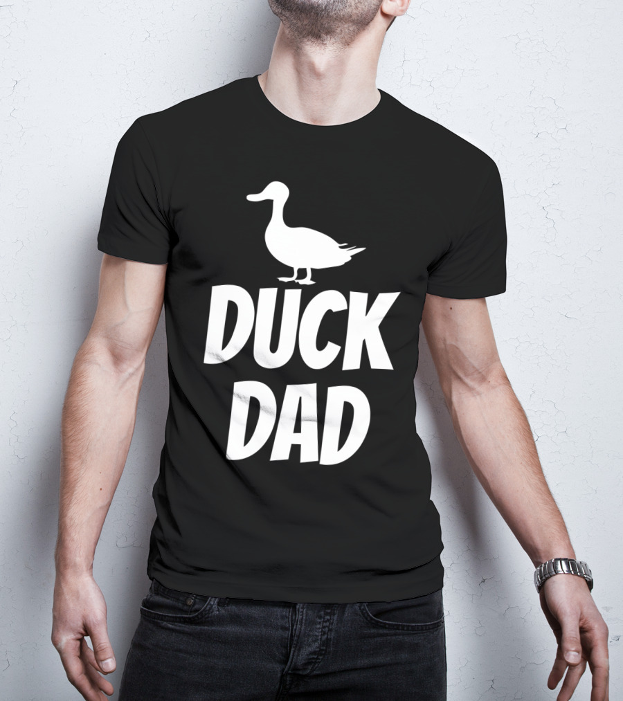Duck Dad Funny Cute Duck Pet Black42 Duck Dad T-Shirt