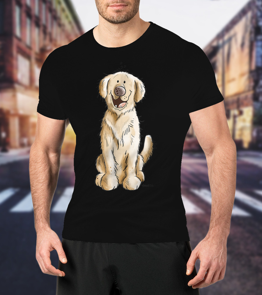 Golden Retriever I Dog Mom Dad Cool T-Shirt