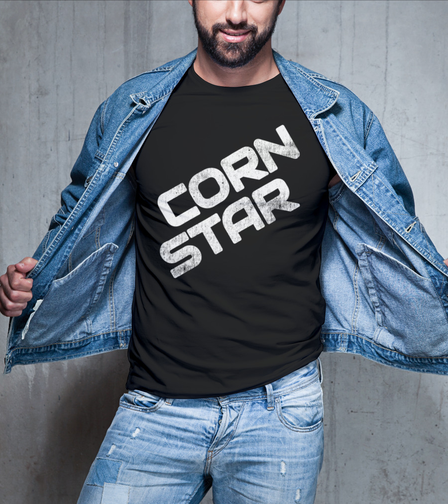 Corn Star Funny Dad Fathers Cornhole Bar Beer Toss Game T-Shirt