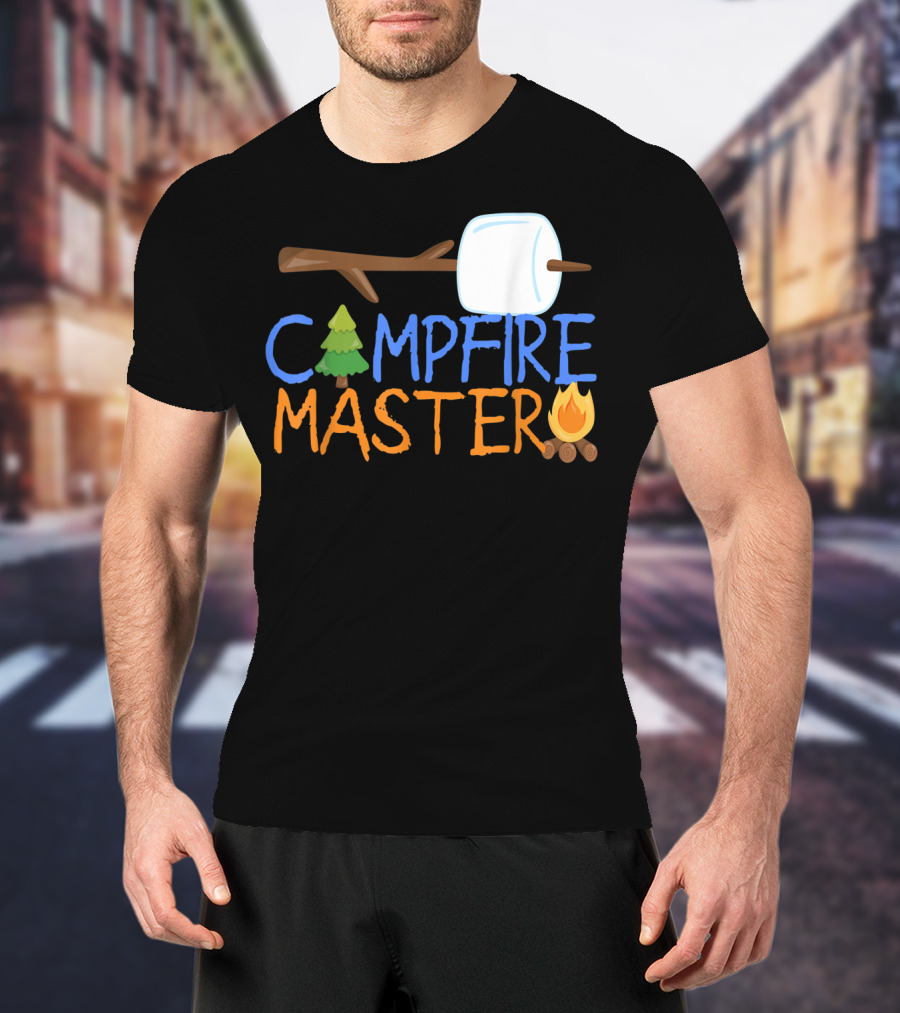 Campfire Master Dad Camping S'Mores Bonfire85 T-Shirt