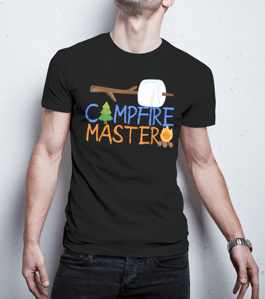 Campfire Master Dad Camping S'Mores Bonfire85 T-Shirt