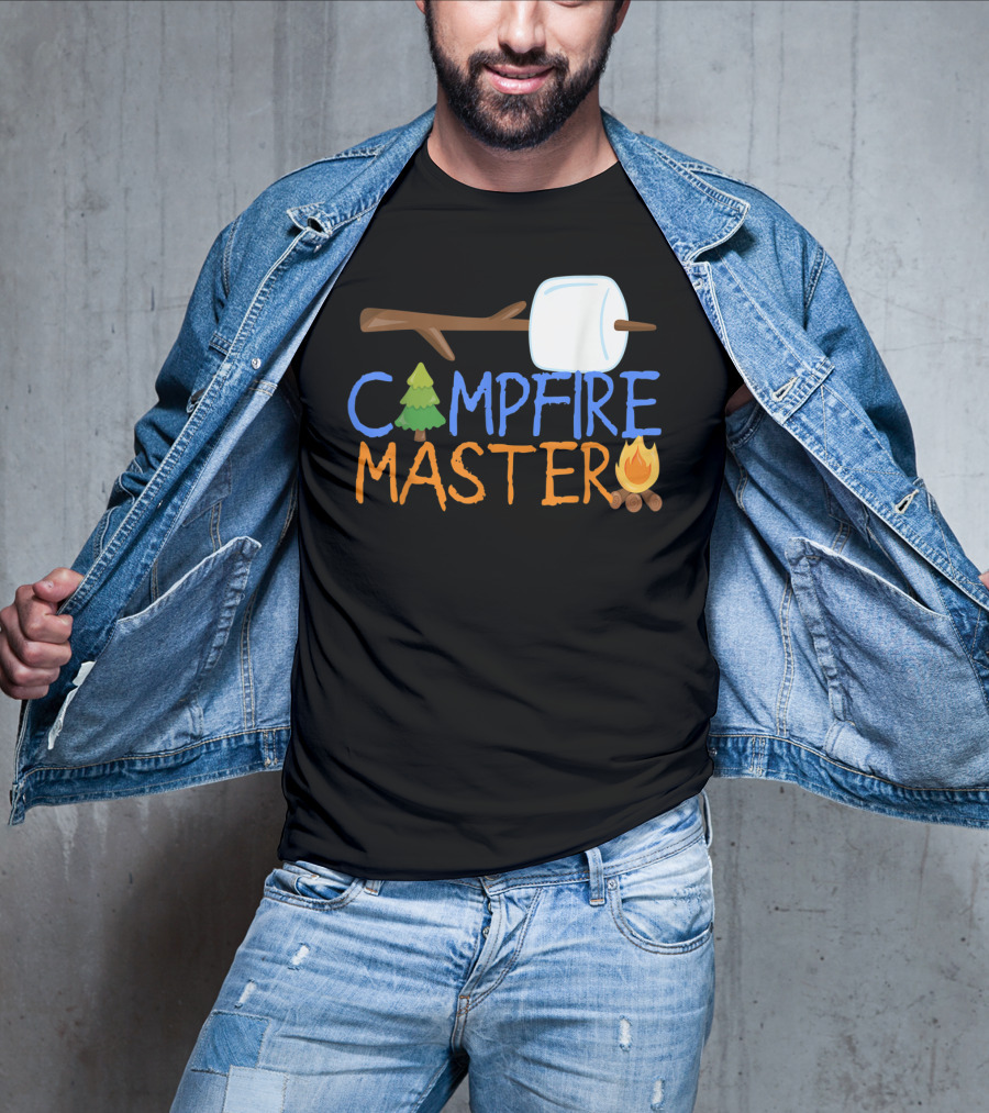 Campfire Master Dad Camping S'Mores Bonfire85 T-Shirt