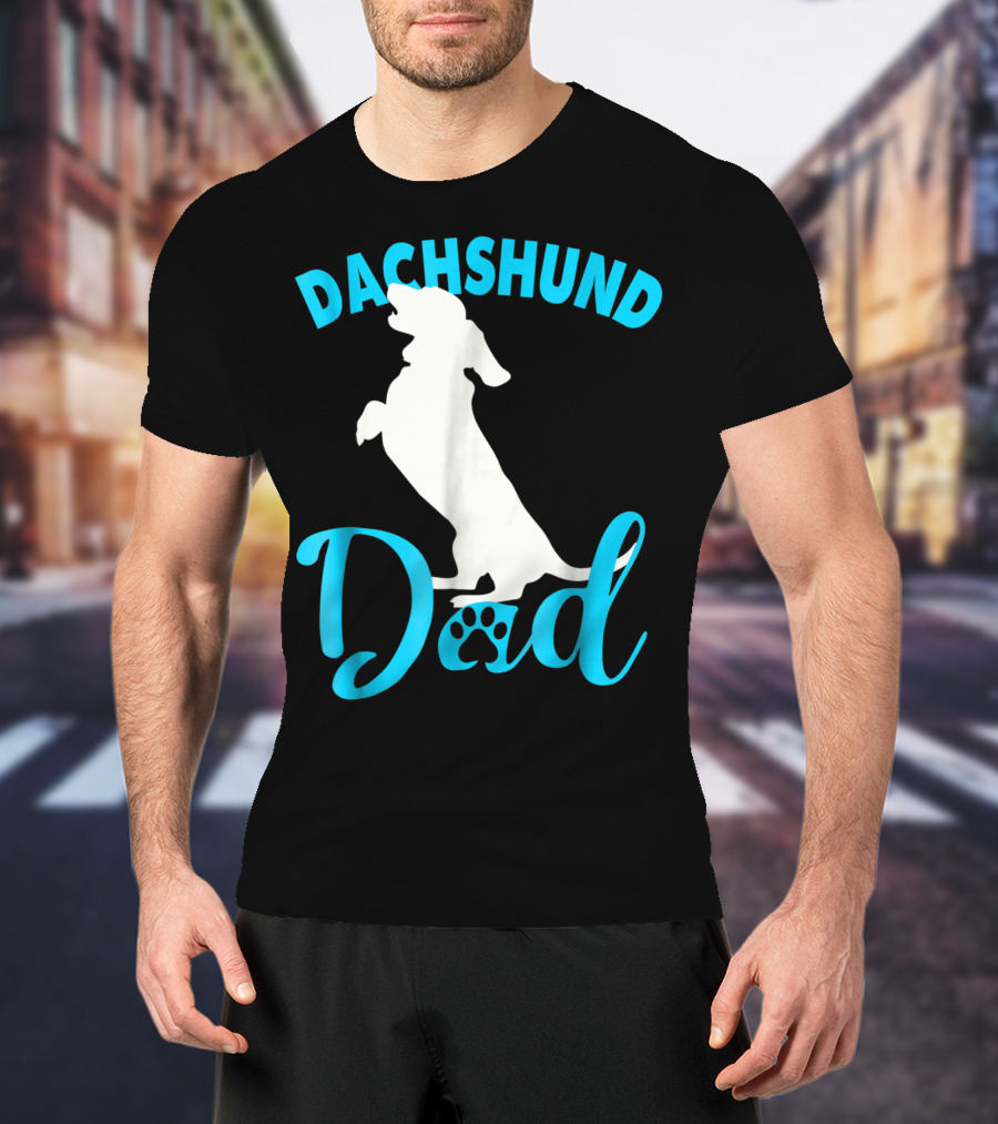 Dachshund Dad Paw Prints T-Shirt