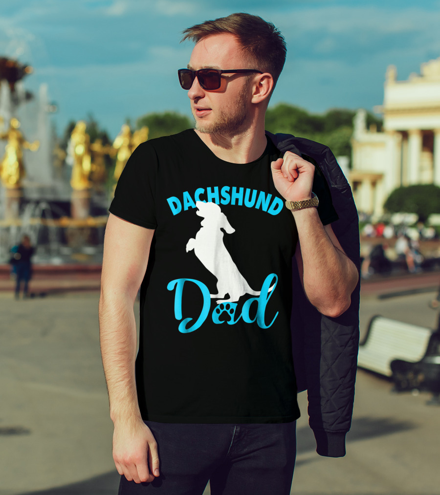 Dachshund Dad Paw Prints T-Shirt
