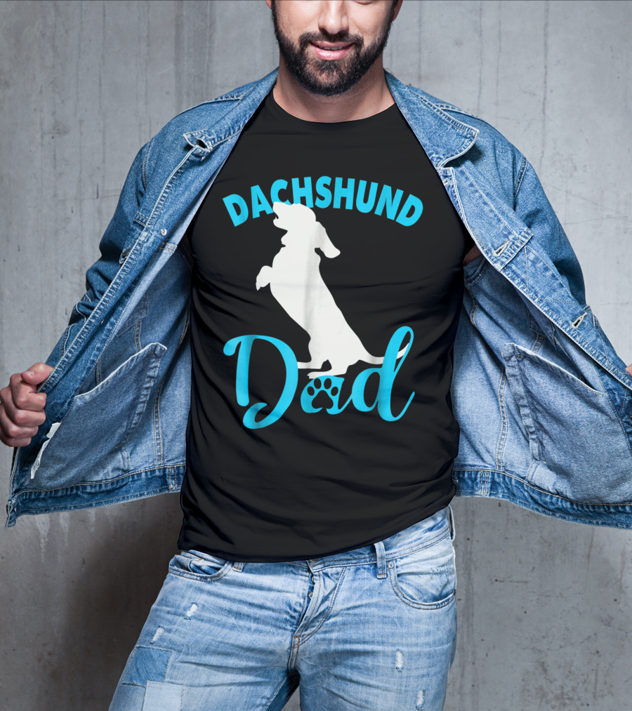 Dachshund Dad Paw Prints T-Shirt