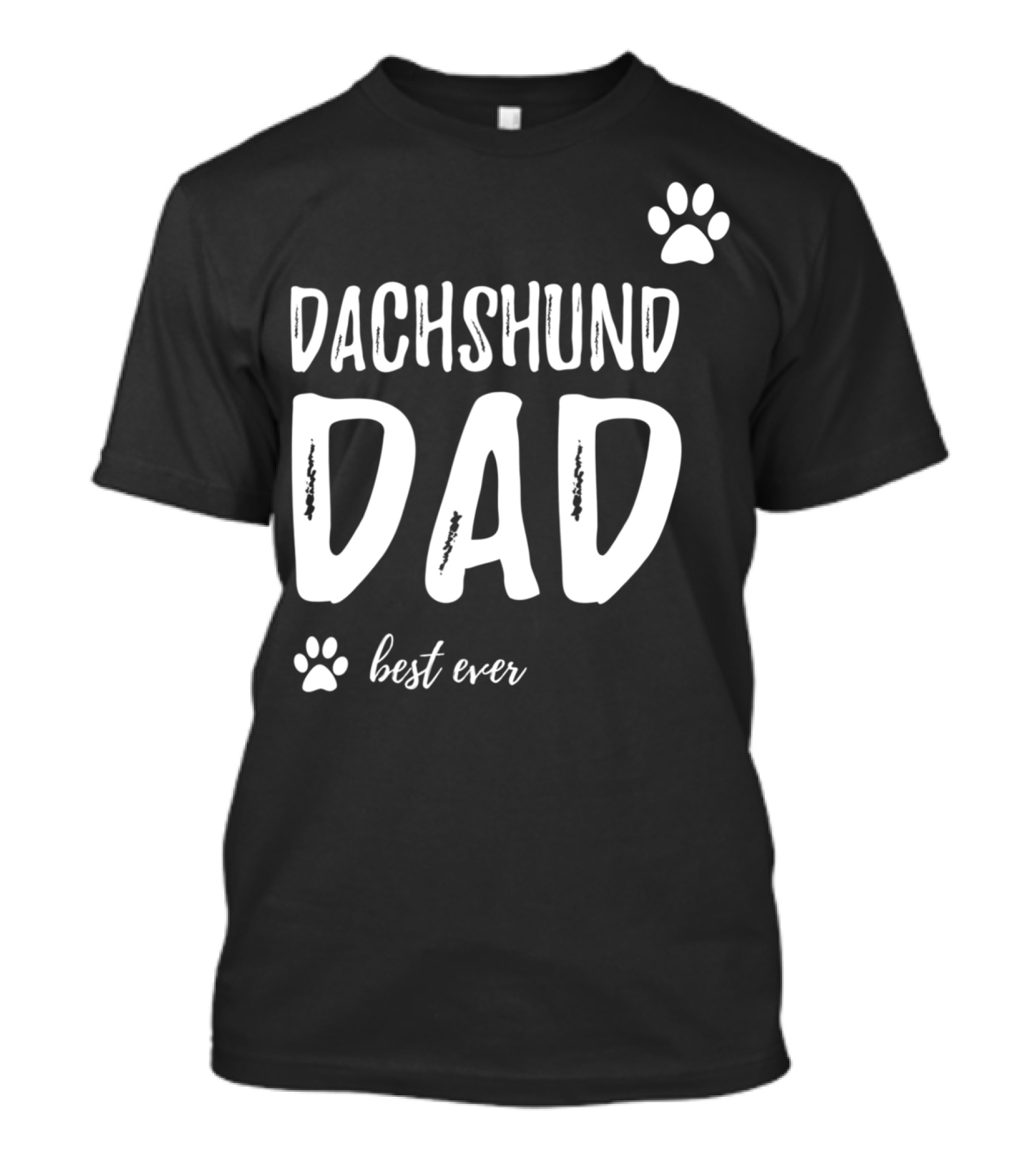 Dachshund Dad Best Ever Funny Dog Lover Paw Prints T-Shirt