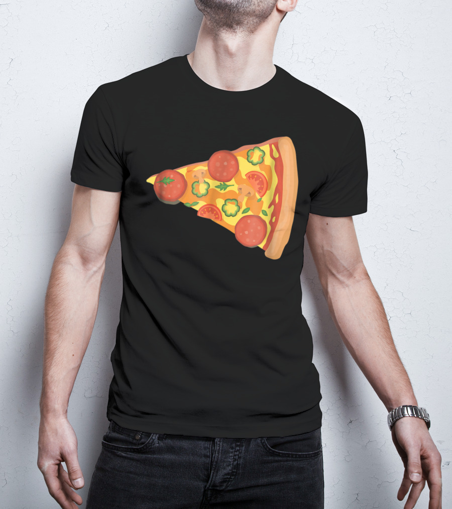 Dad Son Pizza Piece Funny Matching Family 73 Pepperoni Slice T-Shirt