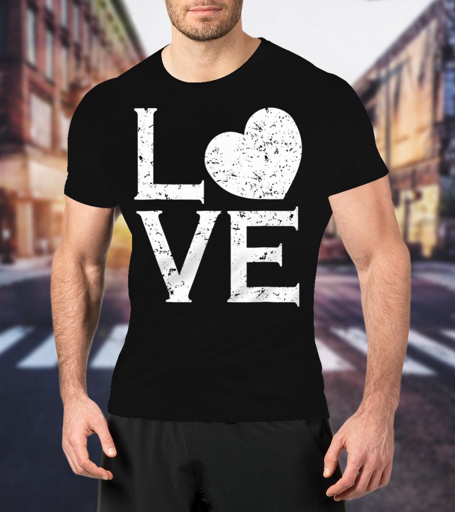 Love Heart Baseball Sports Vintage T-Shirt