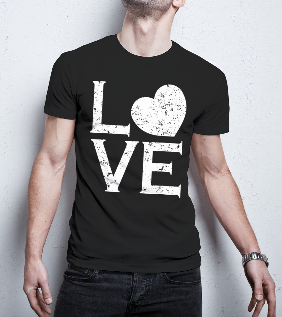 Love Heart Baseball Sports Vintage T-Shirt