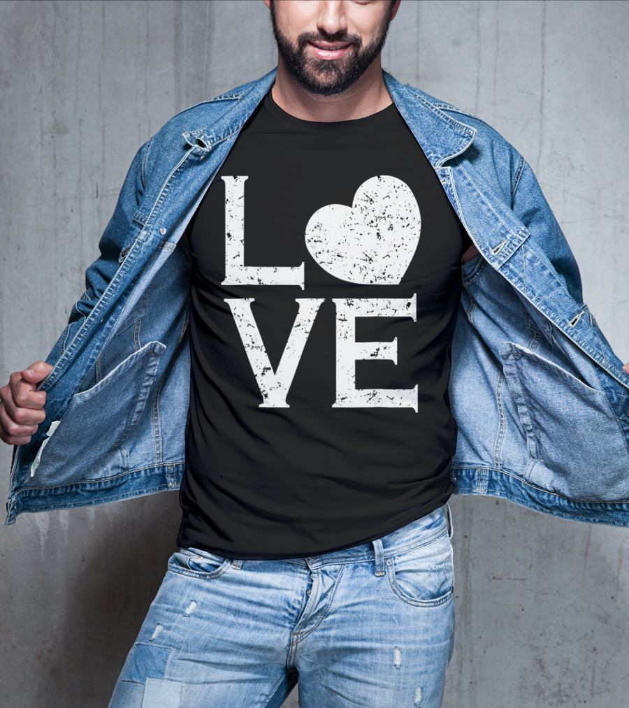 Love Heart Baseball Sports Vintage T-Shirt