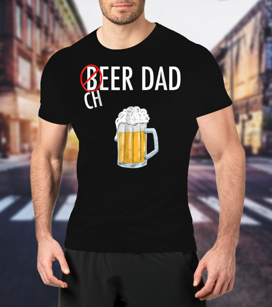 Cheer Dad Beer Cheerleader Father Family Funny T-Shirt