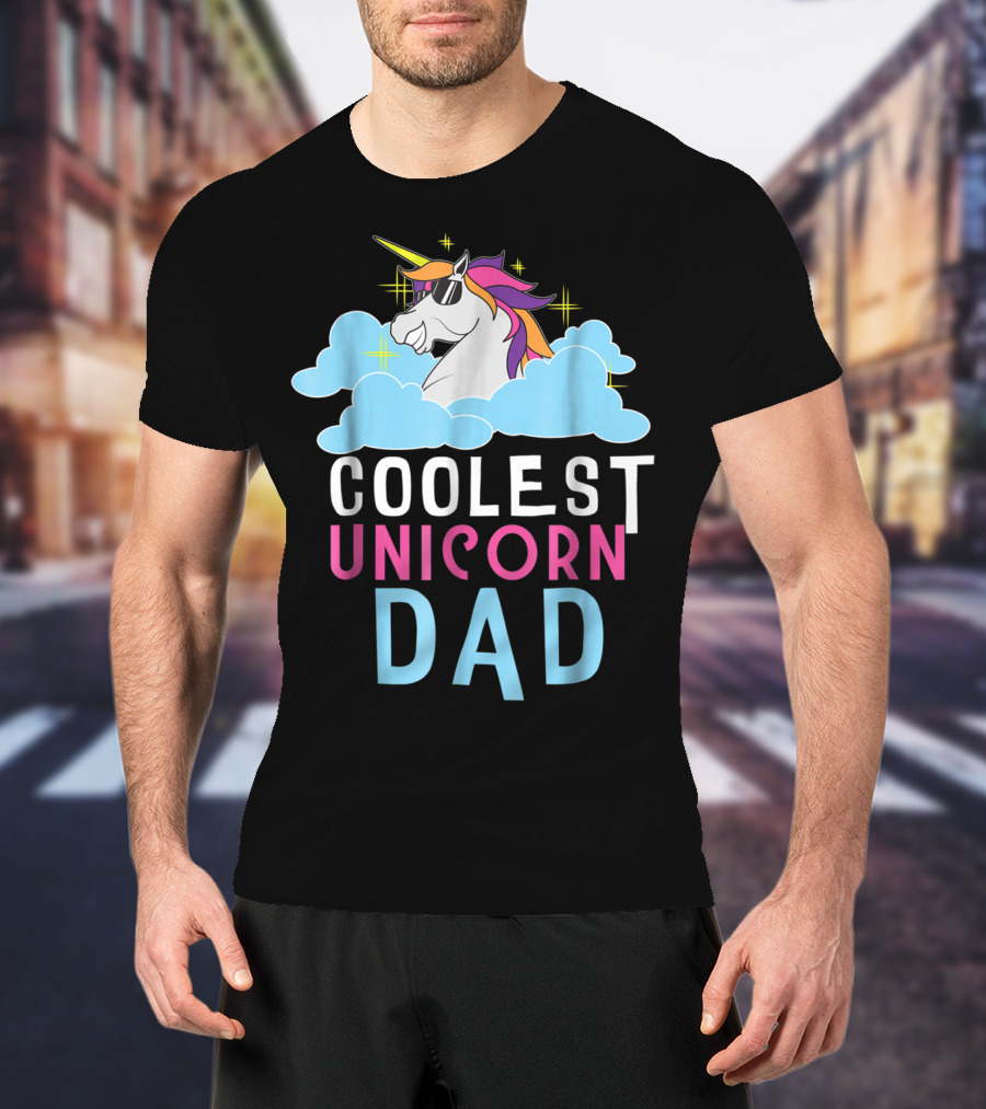 Coolest Unicorn Dad Father Parent Magical T-Shirt