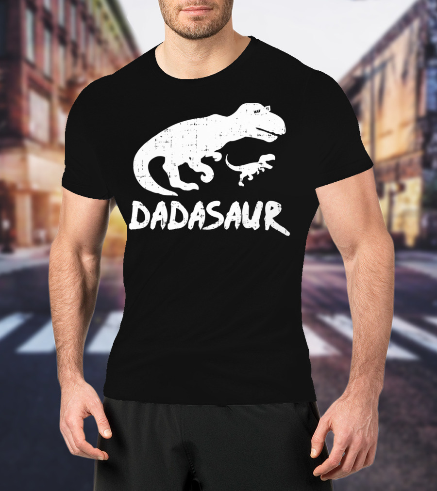 Dadasaur Funny TRex Dinosaur Dad Dadasaurus T-Shirt