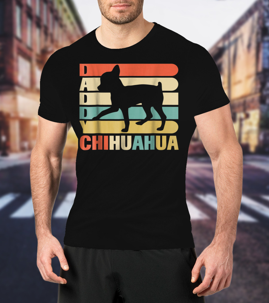 Daddy Chihuahua Vintage Love Dog80 Retro T-Shirt