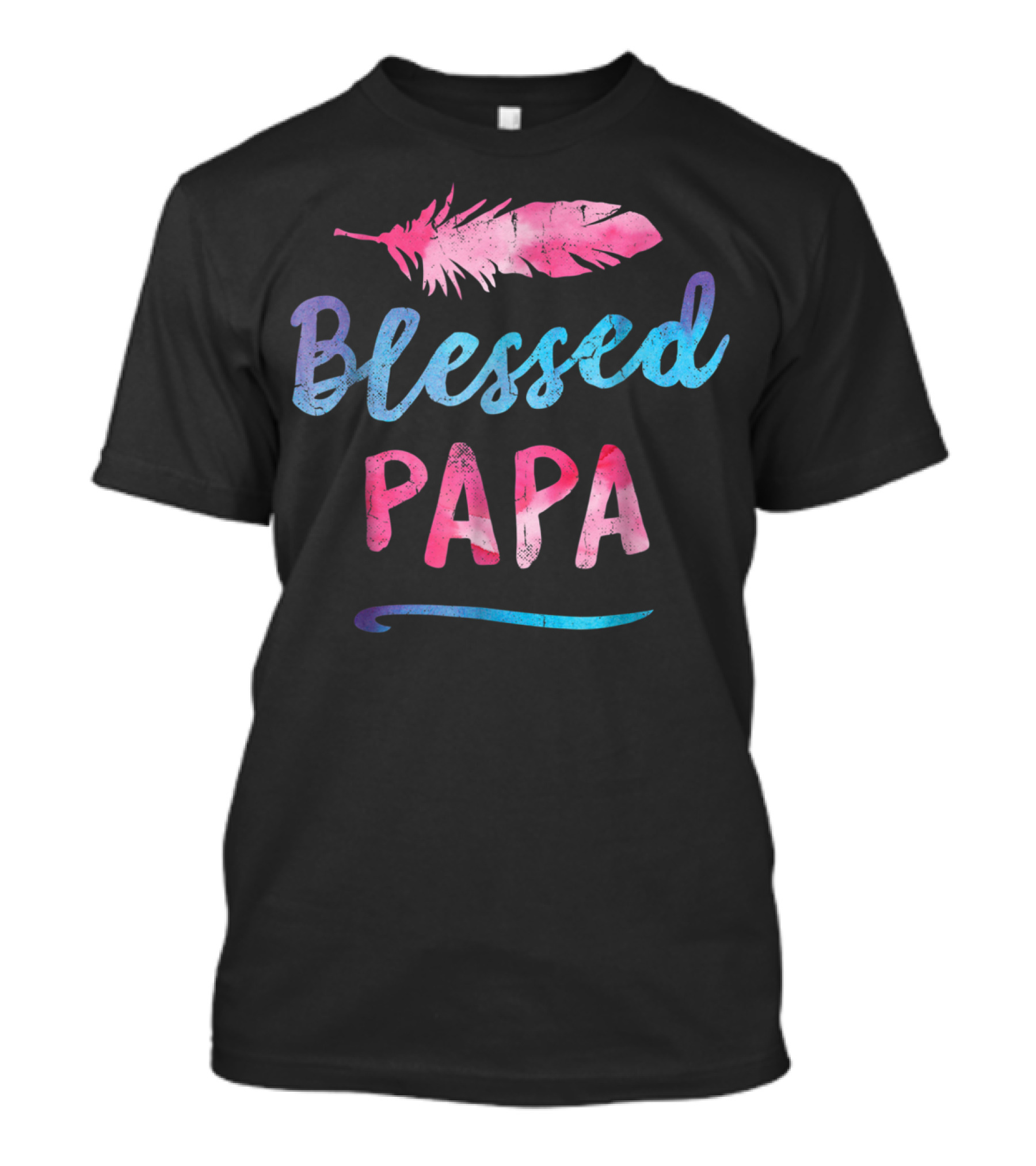Blessed Papa Feather T-Shirt