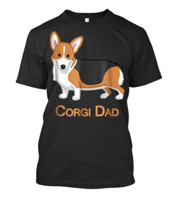 Corgi Dad Cute Red Tricolor Welsh Corgi Lovers T-Shirt
