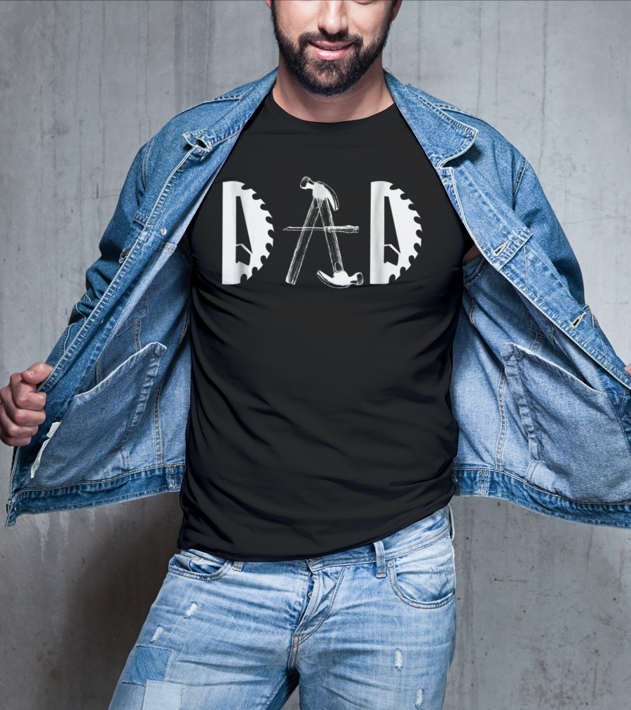 Carpenter Dad Saw Blade Hammer Tools92 T-Shirt