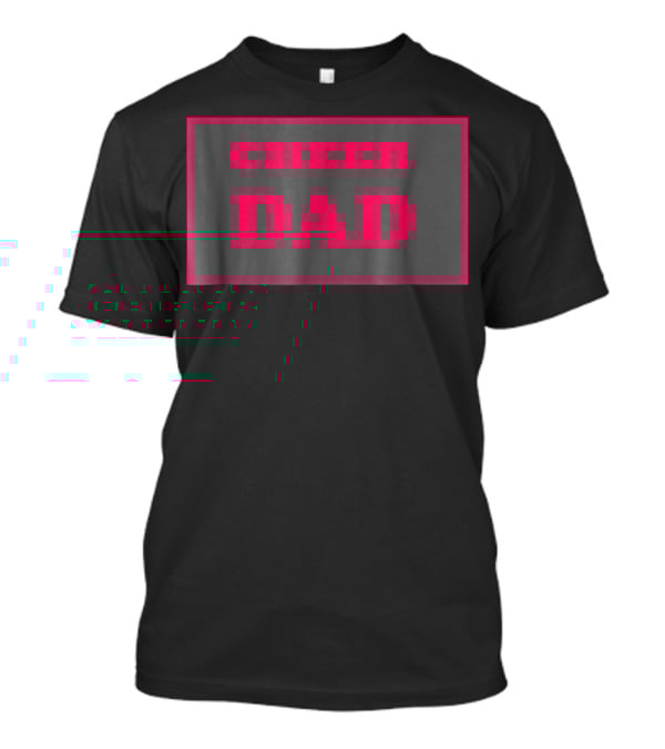 CHEER DAD Pink Block Letters T-Shirt